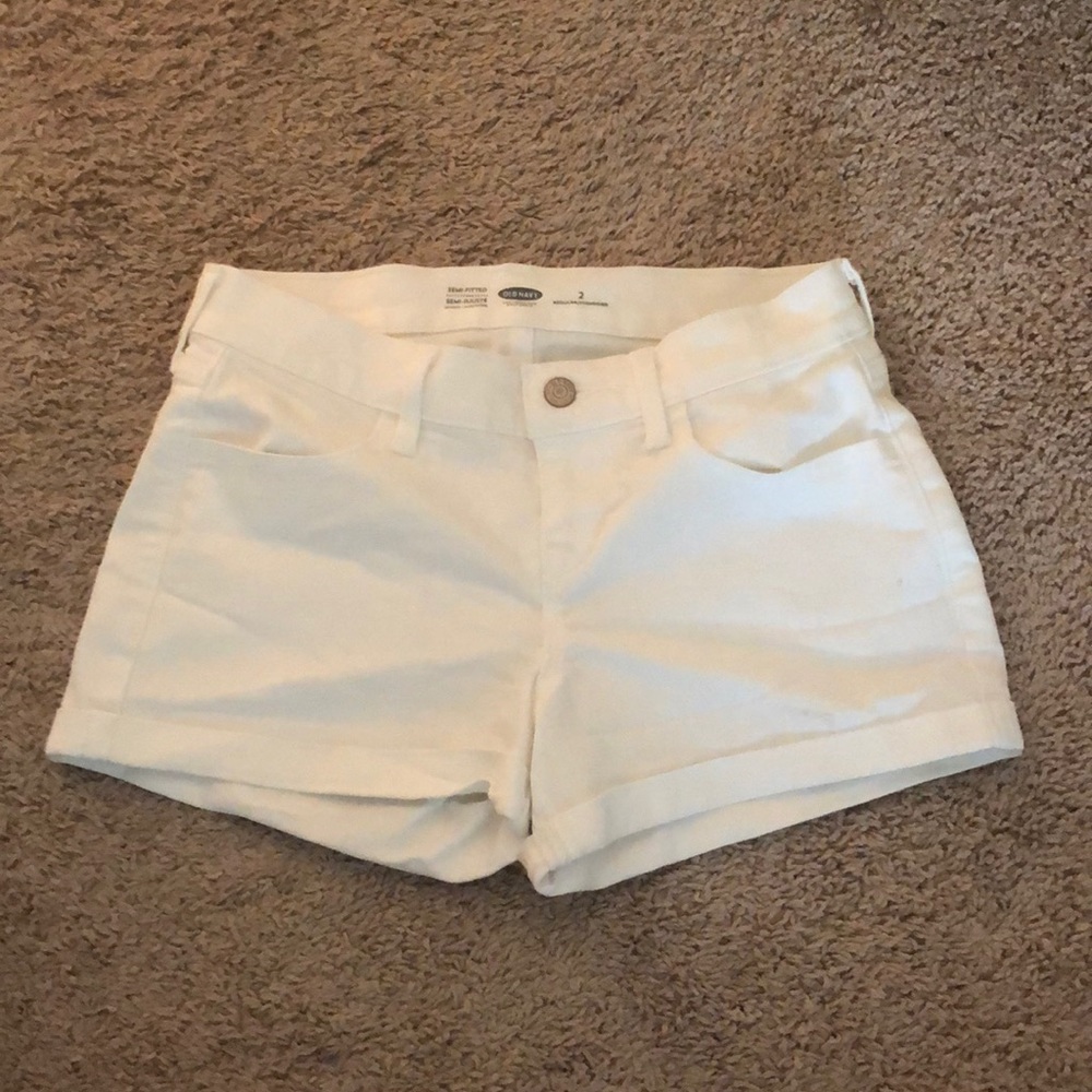 White Jean Shorts